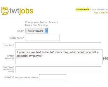 Twjobs : créez votre CV Twitter