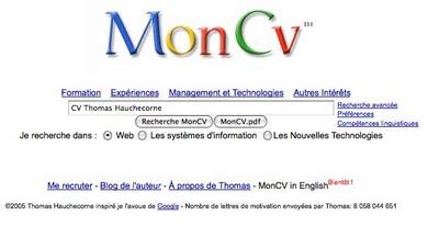 Le CV Google de Thomas Hauchecorne