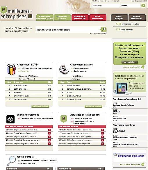 Meilleures entreprises - Notation et salaire - Meilleures-E