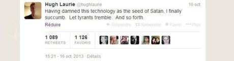 Hugh Laurie Reseaux Sociaux Twitter